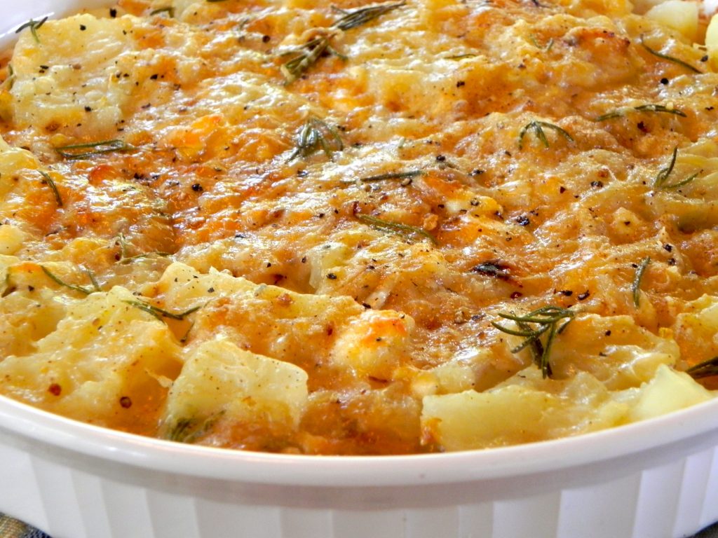 Potatoes au Gratin with an Asian Broccoli Side - For a 