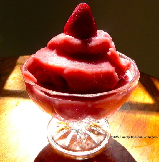 All-Natural Banana Strawberry Sorbet