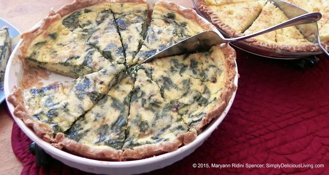 Quick and Easy Spinach & Mushroom Quiche