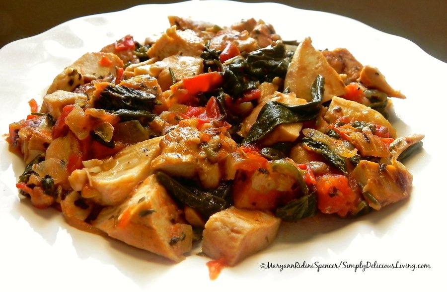 Herb Chicken with Tomato, Spinach & Basil