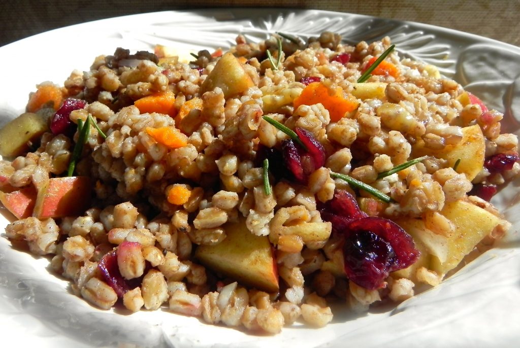 Sweet Potato & Cranberry Farro Salad