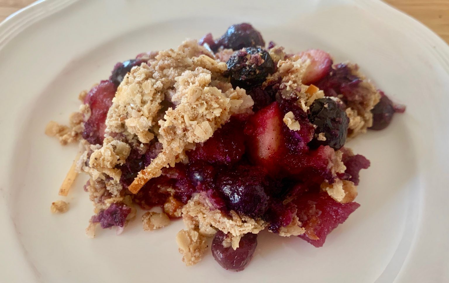 Lo-Cal Apple Blueberry Crisp