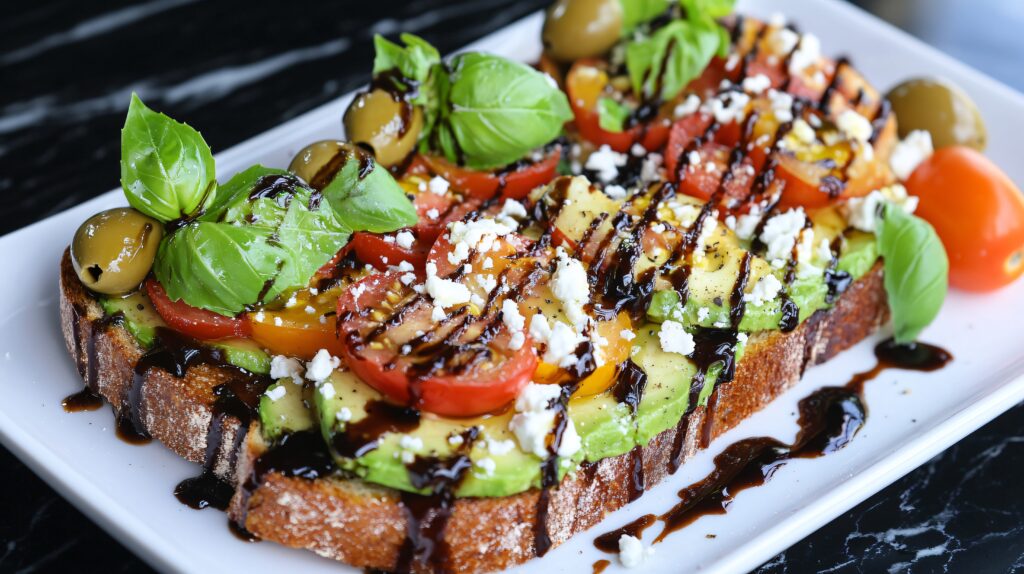 Avocado Toast with Greens & Balsamic Glaze