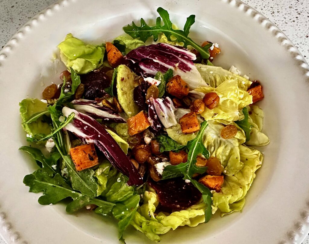 Roasted Sweet Potato & Veggie Salad