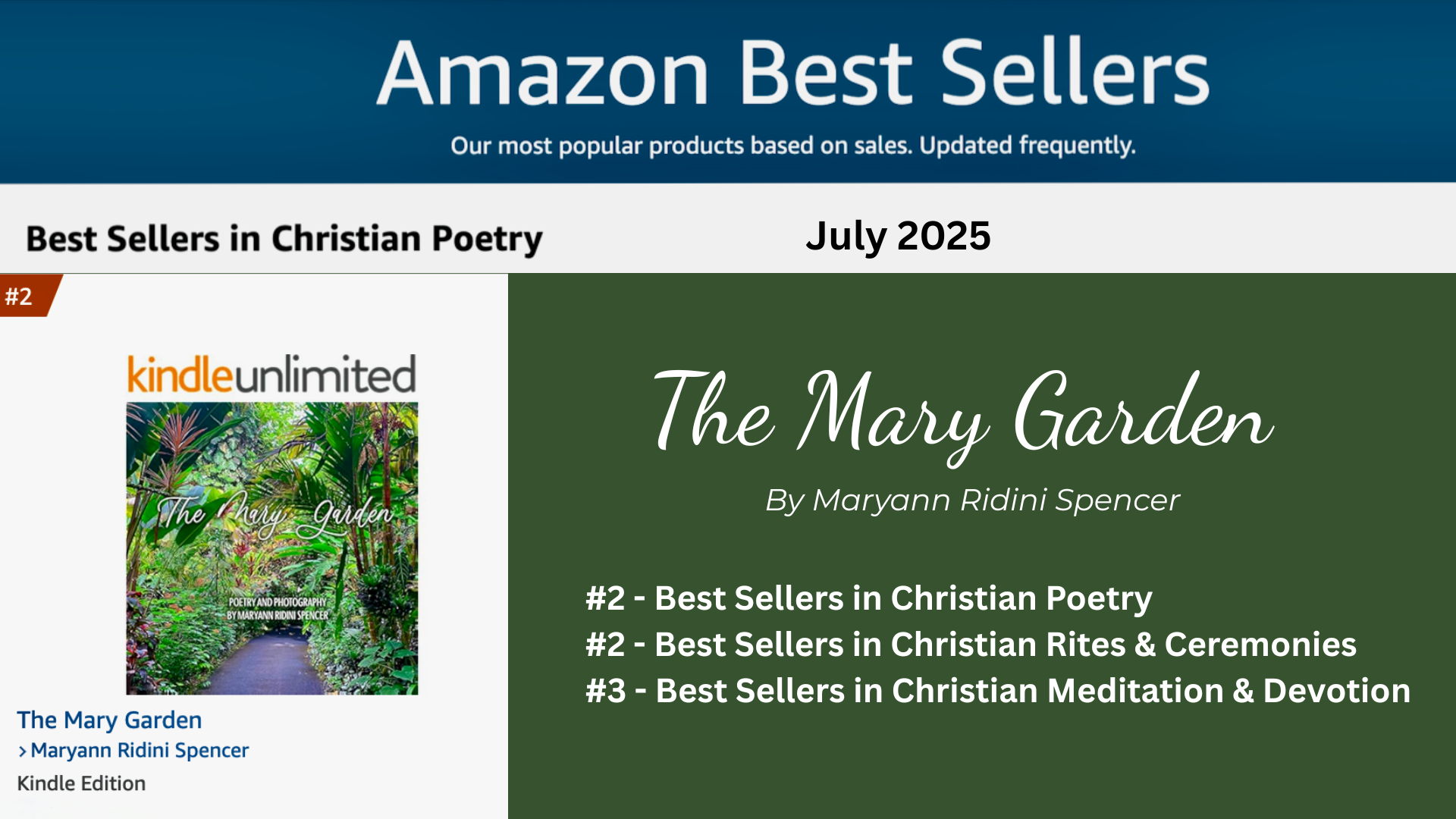 The Mary Garden, Amazon Rank 7.2025