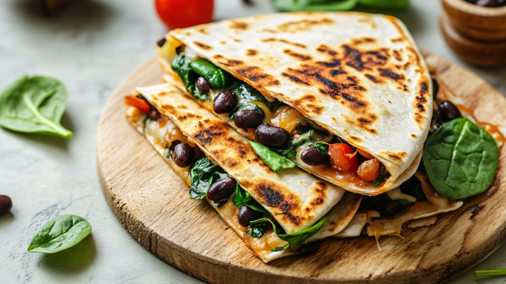 Black Bean, Cheese & Pepper Quesadilla